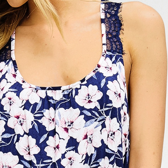 NEW floral print high low racer back mini dress - Picture 6 of 6